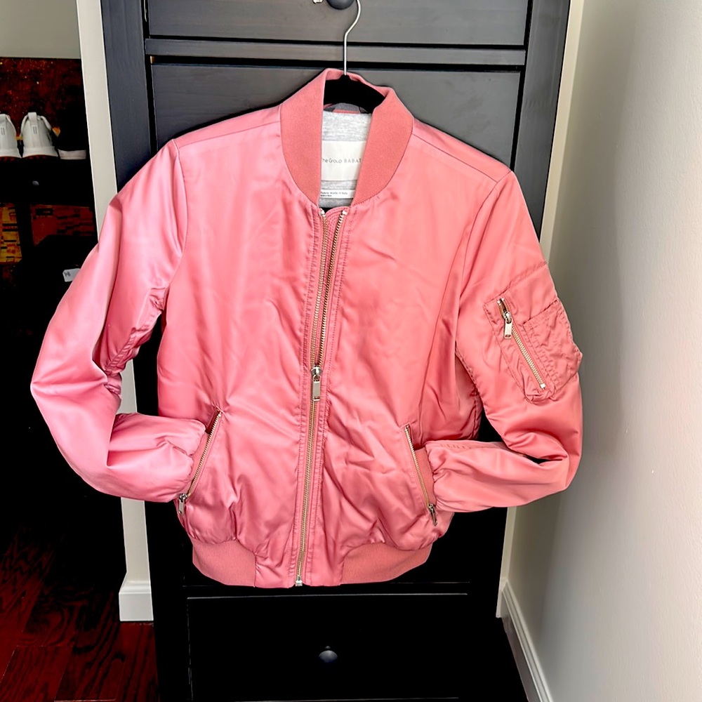 Adorable pink bomber jacket from Ariztia